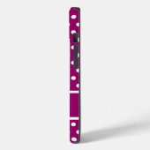 Magenta Polka Dots Case-Mate iPhone Hülle (Rückseite / Links)