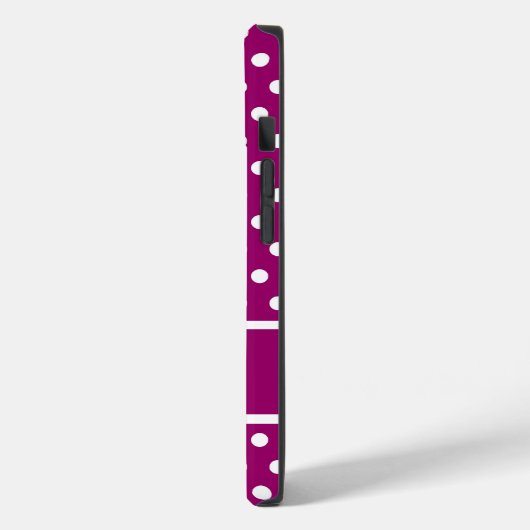 Magenta Polka Dots Case-Mate iPhone Hülle (Rückseite / Links)