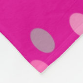 Magenta Polka Dots Fleecedecke (Ecke)