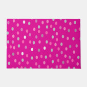 Magenta Polka Dots Fußmatte (Vorderseite)