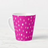 Magenta Polka Dots Milchtasse (Linke Ecke)