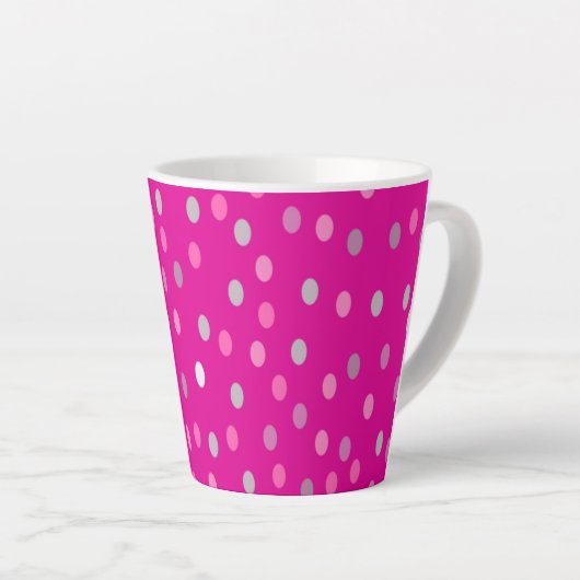 Magenta Polka Dots Milchtasse (Rechte Ecke)