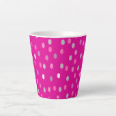 Magenta Polka Dots Milchtasse (Vorderseite)