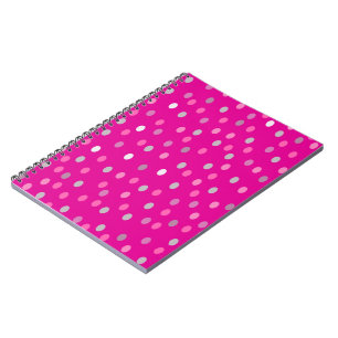 Magenta Polka Dots Notizblock