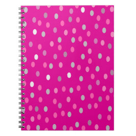 Magenta Polka Dots Notizblock