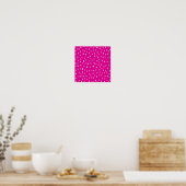 Magenta Polka Dots Poster (Küche)