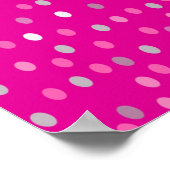 Magenta Polka Dots Poster (Ecke)