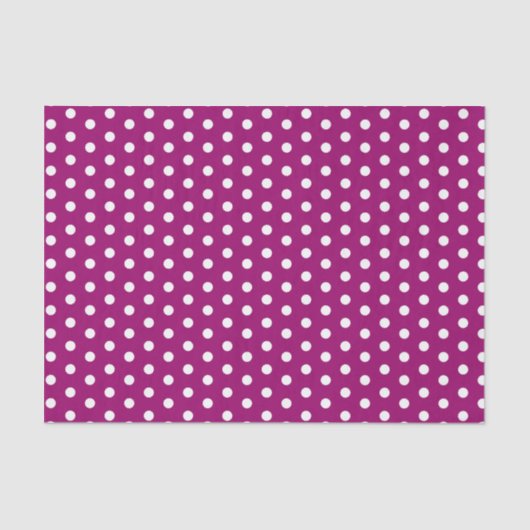 Magenta Polka Dots Seidenpapier (Vorderseite)