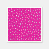 Magenta Polka Dots Serviette (Vorderseite)