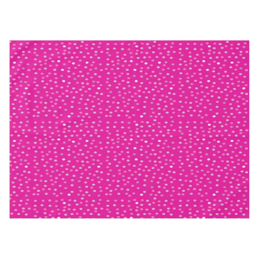 Magenta Polka Dots Tischdecke (Vorderseite (Horizontal))