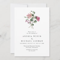 Magenta Pressed Blume Botanische Hochzeit