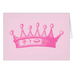 Magenta Princess Crown auf rosa Hintergrund