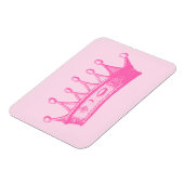 Magenta Princess Crown auf rosa Hintergrund Magnet (Linke Seite)