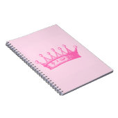 Magenta Princess Crown auf rosa Hintergrund Notizblock (Rechte Seite)
