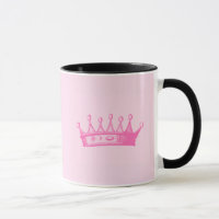Magenta Princess Crown auf rosa Hintergrund