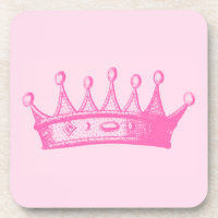 Magenta Princess Crown auf rosa Hintergrund