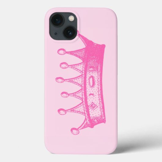 Magenta Princess Crown on Pink Background Case-Mate iPhone Hülle (Rückseite)