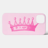 Magenta Princess Crown on Pink Background Case-Mate iPhone Hülle (Rückseite (Horizontal))