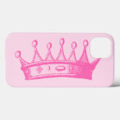Magenta Princess Crown on Pink Background Case-Mate iPhone Hülle (Rückseite (Horizontal))