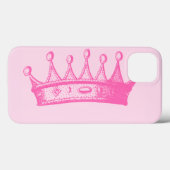 Magenta Princess Crown on Pink Background Case-Mate iPhone Hülle (Rückseite (Horizontal))