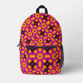 Magenta Print Cut Nähtasche Bedruckter Rucksack