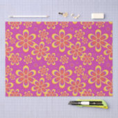 Magenta Purple Blumen Nahtloses Muster Seidenpapier (Handwerk)