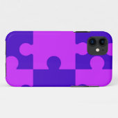 Magenta Puzzle Case-Mate iPhone Hülle (Rückseite (Horizontal))