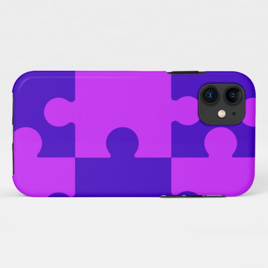 Magenta Puzzle Case-Mate iPhone Hülle (Rückseite (Horizontal))