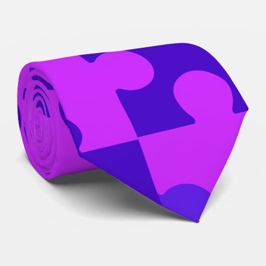 Magenta-Puzzle Krawatte (Gerollt)