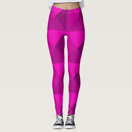 Magenta Pyramids Leggings (Vorderseite)