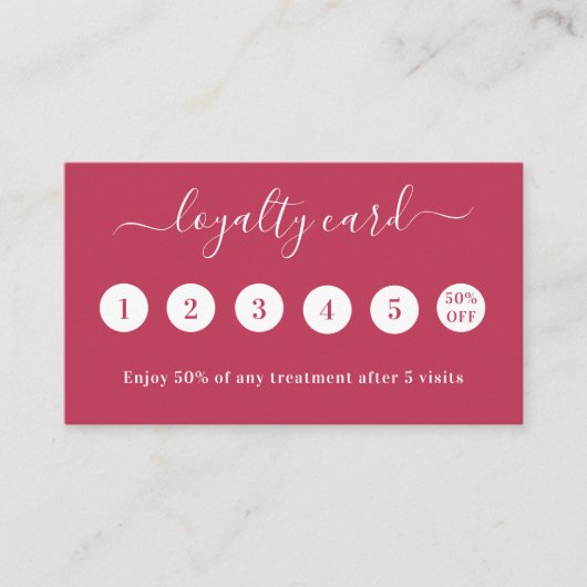 Magenta QR Code Foto Visitenkarte (Vorderseite)