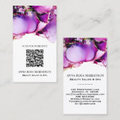 *~* Magenta QR CODE Yummy Gold Gilded AP29 Visitenkarte (Vorne/Hinten)