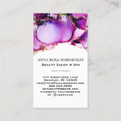 *~* Magenta QR CODE Yummy Gold Gilded AP29 Visitenkarte (Rückseite)