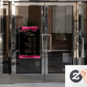 Magenta Red Agate Services Menü Fensteraufkleber (Büro Tür)