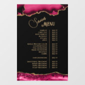 Magenta Red Agate Services Menü Fensteraufkleber (Blatt)