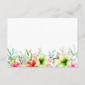 Magenta Red Amaryllis Hochzeitsunterkunft Begleitkarte (Rückseite)