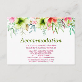 Magenta Red Amaryllis Hochzeitsunterkunft Begleitkarte