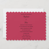 Magenta Red Black Minimal farbenfrohe trendy Weddi Einladung (Vorderseite)