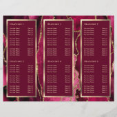 Magenta Red Gold Agate Broschüre (Rückseite)