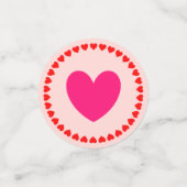 Magenta Red Heart Konfetti (Klein Vorderseite)
