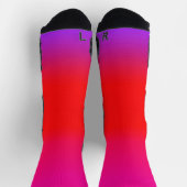 Magenta Red Lila Ombre Happy Socken (Oben)