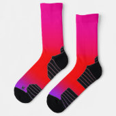 Magenta Red Lila Ombre Happy Socken (Links)