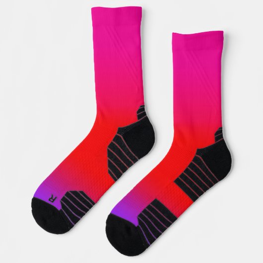 Magenta Red Lila Ombre Happy Socken (Links)