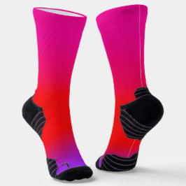 Magenta Red Lila Ombre Happy Socken