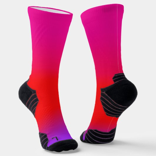 Magenta Red Lila Ombre Happy Socken (Gewinkelt)