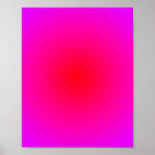 Magenta Red Radial Gradient Poster (Vorne)