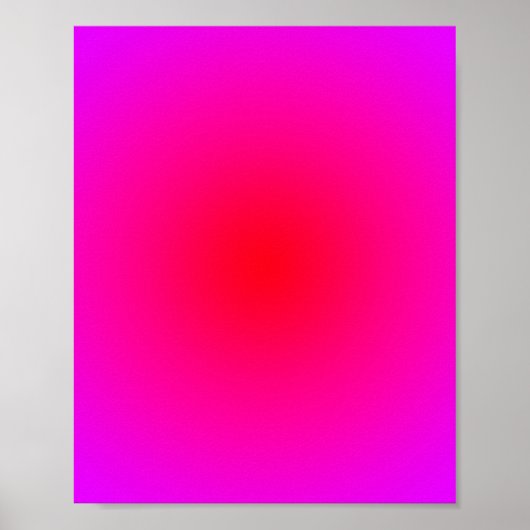 Magenta Red Radial Gradient Poster (Vorne)