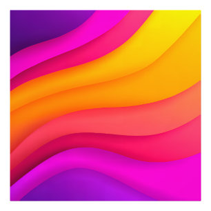 Magenta Regenbogenwellen Fotodruck