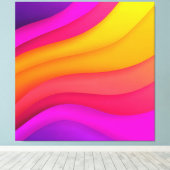 Magenta Regenbogenwellen Leinwanddruck (Insitu (Holzboden))