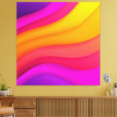 Magenta Regenbogenwellen Leinwanddruck (Insitu (Wohnzimmer))